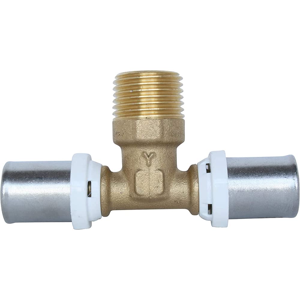 Raccord mâle en té multicouche à sertir 26/34 - Ø32-1” - 30341-32-26 - Fixoconnect - Ayor