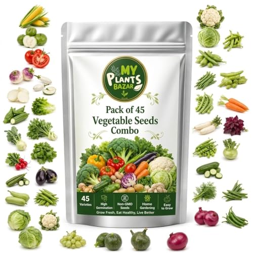 Image of All Season Veg Seeds Combo - 45 Variety Pack | 2700+ Seeds | High Germination | Kitchen Garden Kit | Balcony, Terrace & Home Gardening