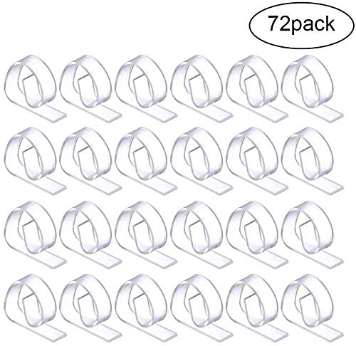 Weikeya Plastic Tablecloth Clips, Table Cloth Clips for Picnic Picnic Party Table Cloth Holders Table Cover Clips Clamps for Outdoor, Garden, 72 Pieces