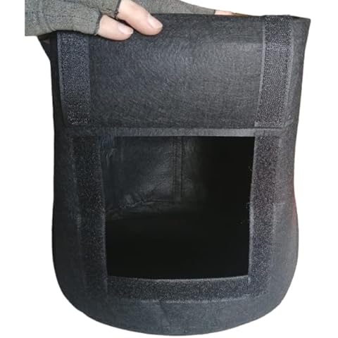 Metro Garden Felt Vegetable Grow Bag with Flap Handles, Black (10-Gallon) - Pack of 5 Cover