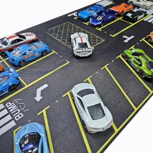 Image of Moto Apparels Street Soul | Parking lot mat Diorama for 1 /64 Scale Cars (Hotwheels,minigt,majoratte, etc) Large Size 11X22 inches **Cars not Included