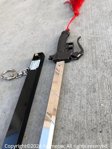 Image of Mini Katana Keyrings | Aesthetic Miniature with Ejection Button | Complimentary Display Stand | Handcrafted and Handpainted |
