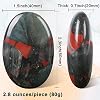 CASMON Africa Bloodstone Oval Palm Stones, Pocket Worry Stone for Anxiety Stress Relief Therapy, Natural Polished Energy Stone Healing Crystal (1PC)
