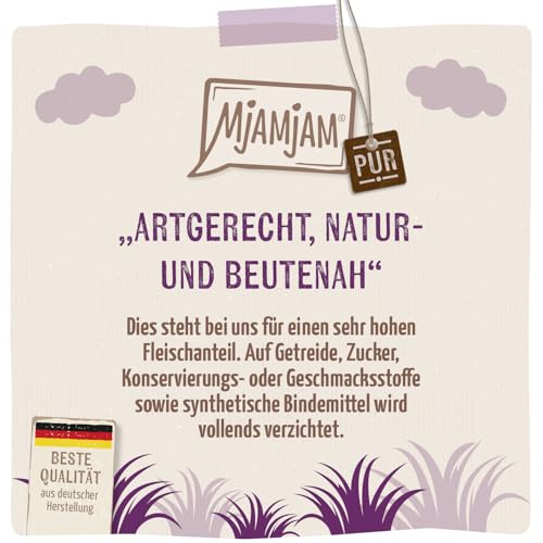 MjAMjAM - Premium Nassfutter für Katzen - Purer Fleischgenuss - leckeres Wildschwein pur, 6er Pack (6x400g), getreidefrei