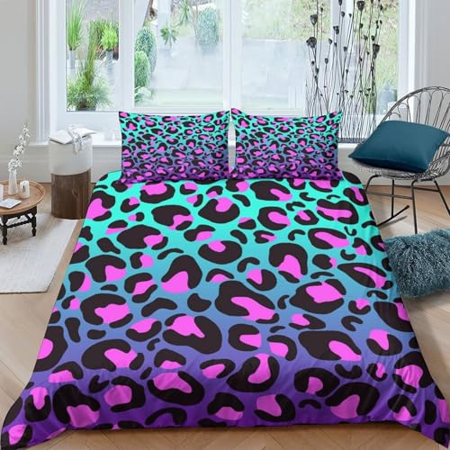 Housse de couette microfibre ultra douce imprimé 3D parure de lit super king - 4
