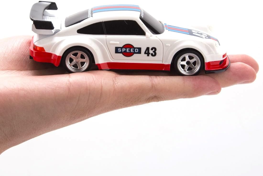 1/43 Mini 4WD RC Drift Gyro Car, 2.4G Full-Proportional Mini Electric RC Racing Car Model with LED Lights,15 KM/H High Speed Sports Vehicle