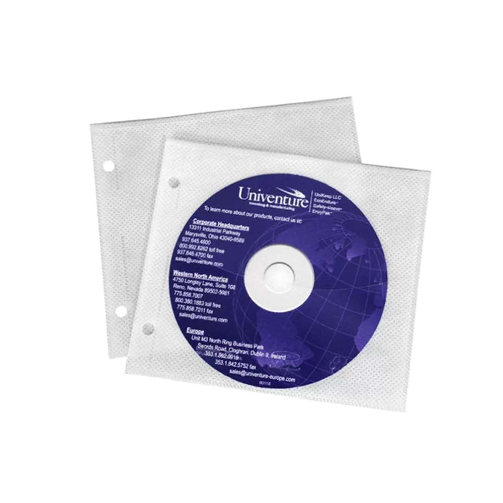 JewelpakTM strona na płyty CD/DVD, 14,3 cm x 12,7 cm, rozstaw otworów 8 cm - pudełko 1000 szt