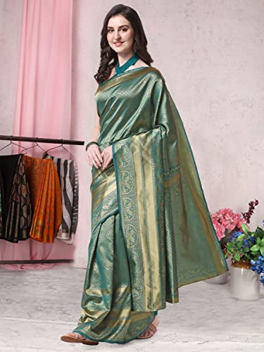 Image of MIRCHI FASHION Women Saree | Jacquard Banarasi Silk Woven Ethnic Motif Office Wear Sari