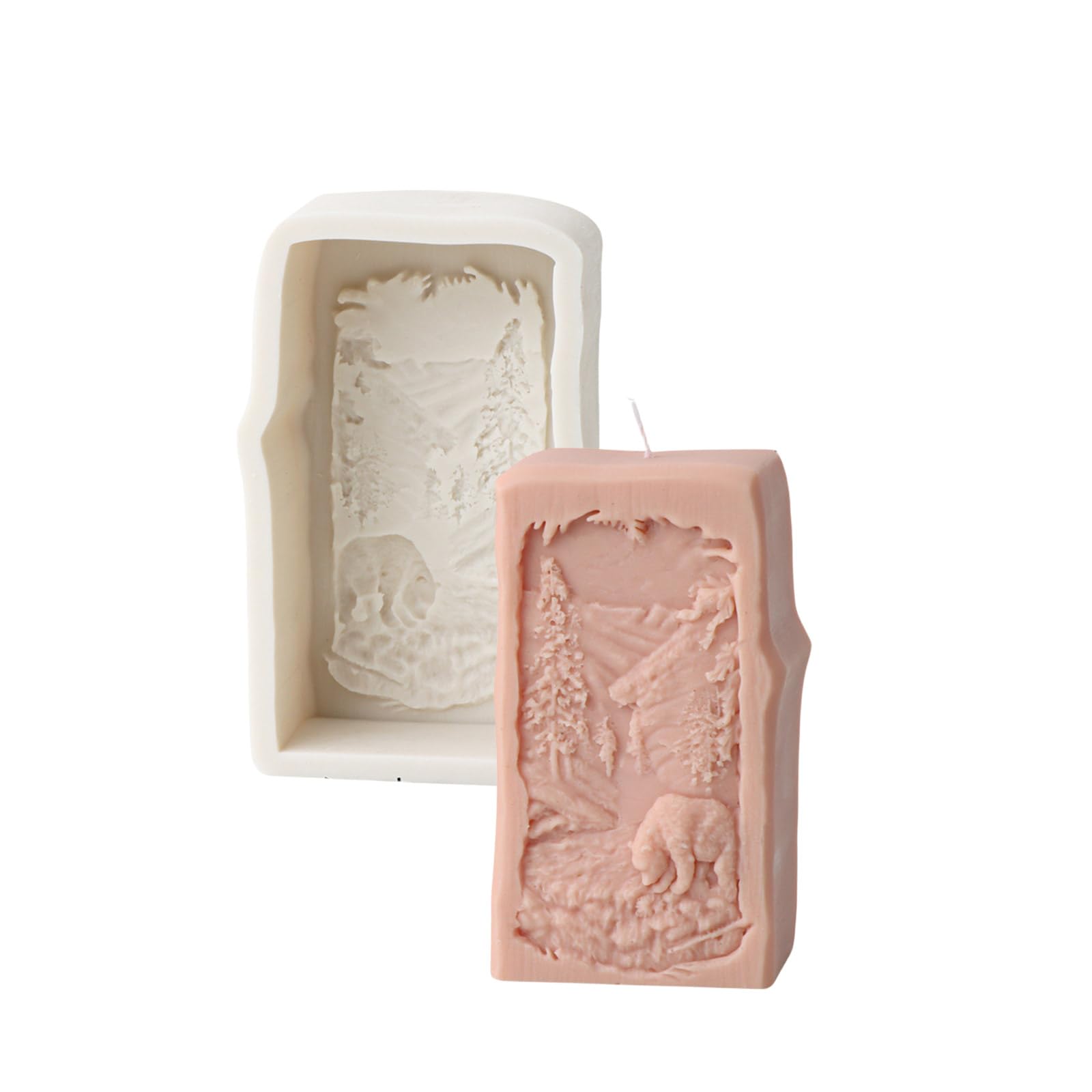 HZBB Embossed Silicone Molds for Plaster Decoration Animal Embossed Resin Silicone Molds for Soap Making Soap Crafting