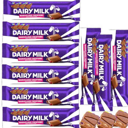 Dairy Milk Chocolate Marvellous Creations Jelly Popping Candy Bar 47g - cdb (12 x Bars (Half Box))