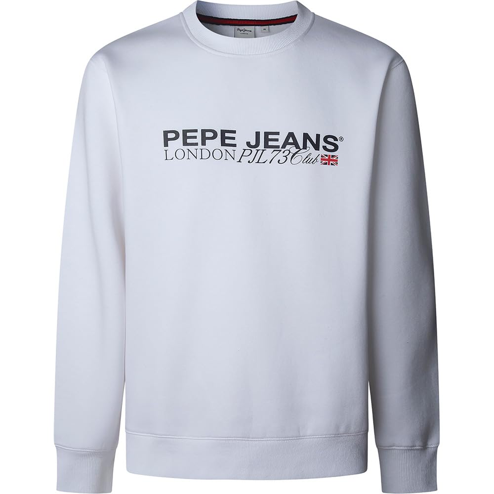 Pepe Jeans Bluza męska Matthew Crew, Biały (biały), S