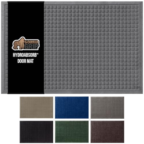 15 Best Doormats to Welcome Guests in Style 5 GORILLA GRIP Front Door Mat, Indoor Outdoor Ultra Absorbent HydroAbsorb