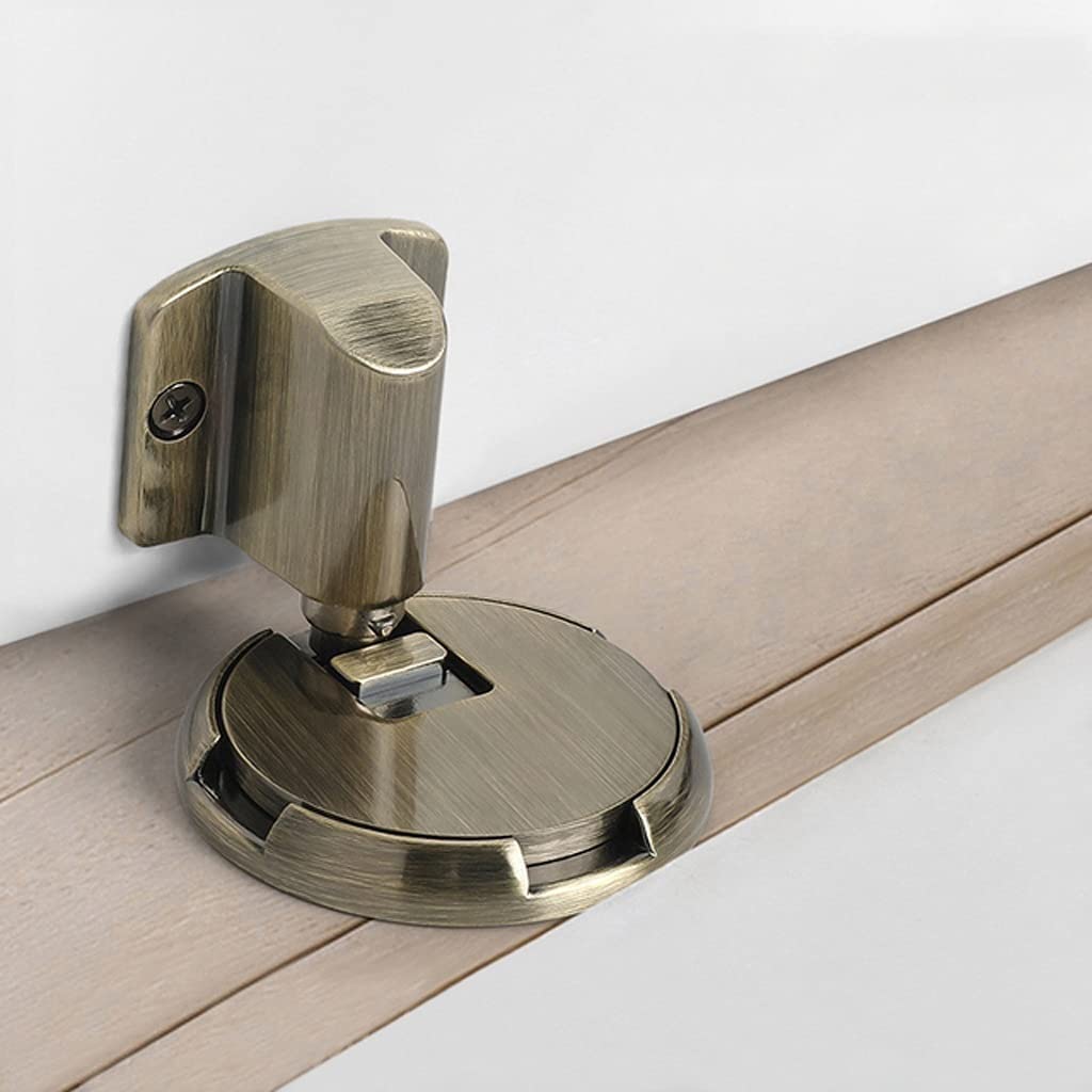 Sbziojhdr C Door Stop， Nail-Free Sticker Zin Alloy Heavy Duty Door Holder Hardware(C)