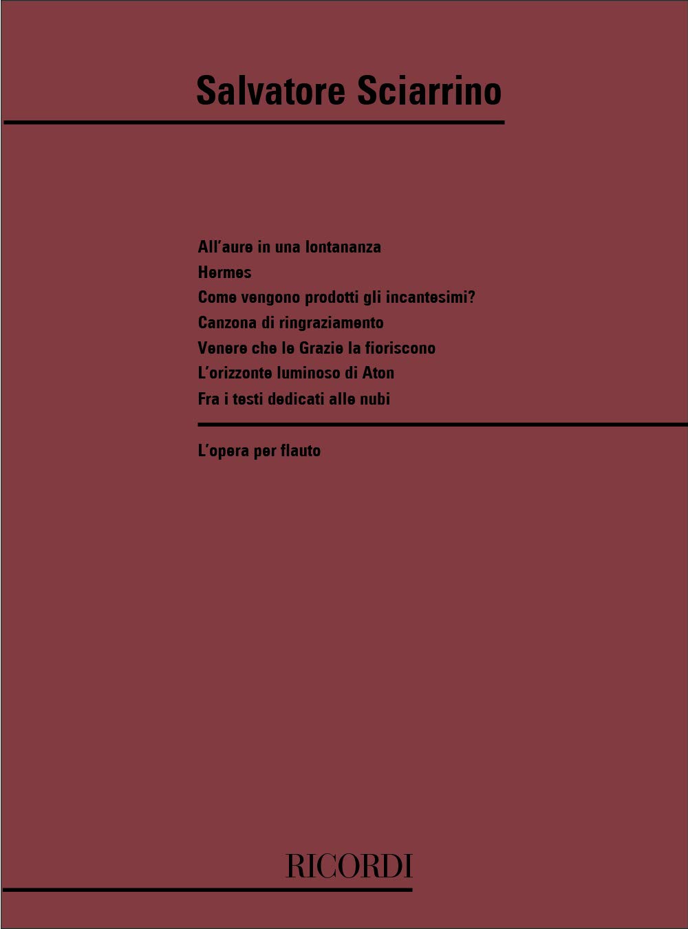 L'OPERA PER FLAUTO 1