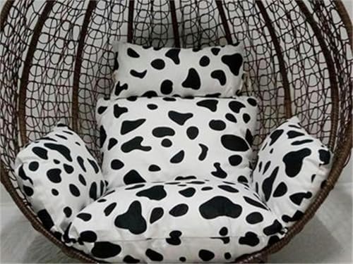 Cojín de repuesto para silla mecedora con diseño de flores, cojín de repuesto extraíble para silla de huevo, lavable, con cremallera, para patio y jardín