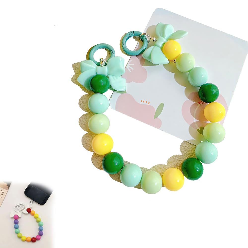 Pivdo Cute and Colorful Beaded Phone Charms, Wrist Sling Mobile Strap, Hand Hanging Chain, Keychain and iPhone Holder Accessories, Wrislet Lanyard for Mobile Hand Charm (Green) (B0CWRXKTMQ) Amazon Price History, Amazon Price Tracker