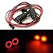 AXspeed 13mm Engel Eyes & Demon Eyes Light Scheinwerfer Rücklicht für 1/10 RC Auto (Rot + Gelb)