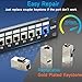 Lysymixs 24 Port RJ45 Patch Panel Cat7 STP Feed Through, Coupler Network Panel 19 Inch, Inline Keystone Ethernet Patch Panel with Back Bar