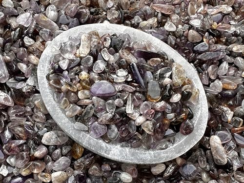 Image of 2 oz Lot Natural Semi Tumbled Gemstone Chips, Crushed Mini Crystals, Undrilled Crystal Chips (Super 7)