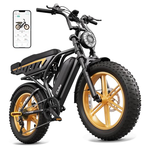 Image of TST Electric Bike for Adults, 1500W Peak Motor 60 Miles Fat Tire Ebike with 48V 15Ah Removable Battery 20 inch Fat Tire Electric Bike, Full Suspension and 7-Speed