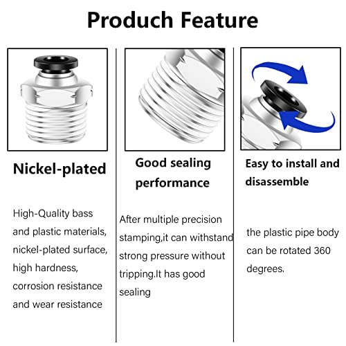 Uxcell 5pcs Push To Connect Fittings G 1/2 Tube OD Straight Pneumatic Adapter Quick Connector Air Line Fitting For Water Air Oil Pipe 54e14f1b F091 436f Aa40 40d3f3ea5285.b12aae4a327ce29fe2fc0d516b1483e8