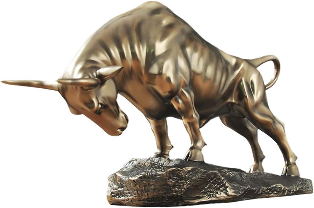 ZXGRfdefa figurine, Highland Bull Sculpture Ornament,Living Room Bedroom Study Decoration 13.5 * 21. 37.5cm