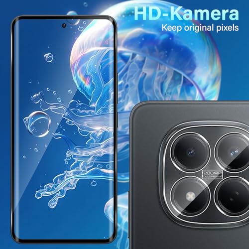 Yenwen 2 Piezas Protector de Pantalla para Xiaomi Redmi Note 15 Pro 4G con 2 Piezas Protector de Lente de Cámara, Ultra HD Cristal Templado, Dureza 9H, Anti Arañazos, Sin Burbujas - imagen 5
