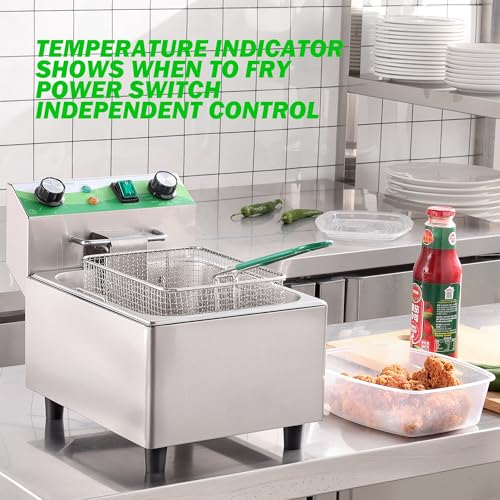 NUPANT Electric Deep Fryer with Timer 10L/10.6QT Commercial Deep Fryer with Basket and Lid の商品画像 3