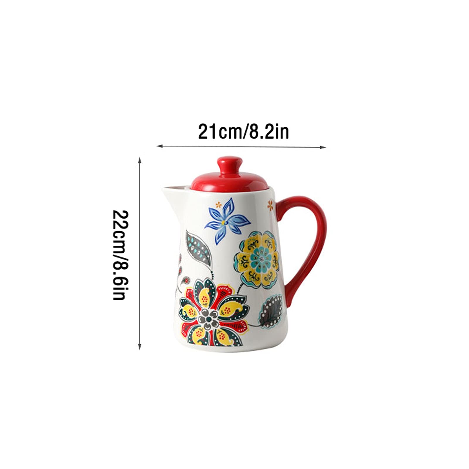 Jarra de Agua Jarra de Gran Capacidad con Mango y Botella de Agua fría de Lujo Ligera para Agua Caliente/frío, té Helado y Bebidas de Jugo Teteras de té Helado