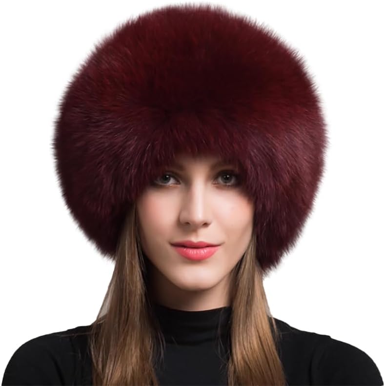Fox Fur hat for Windproof and Warm Ear Protection; Raccoon Fur Lei Feng hat