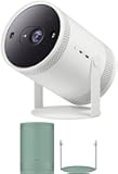 SP-LFF3CLAXXZA 30-100 Inch The Freestyle Gen2 Smart Projector with a Samsung VG-SCLB00NS The Freestyle Skin and Cradle - Forest Green (2023)