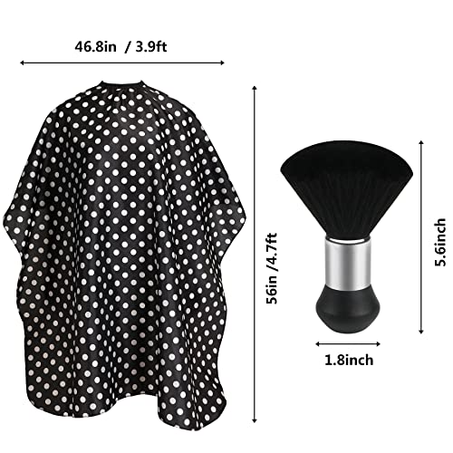 Image of FEBSNOW Barber Cape Professional Hair Cutting Cape with Neck Duster Brush