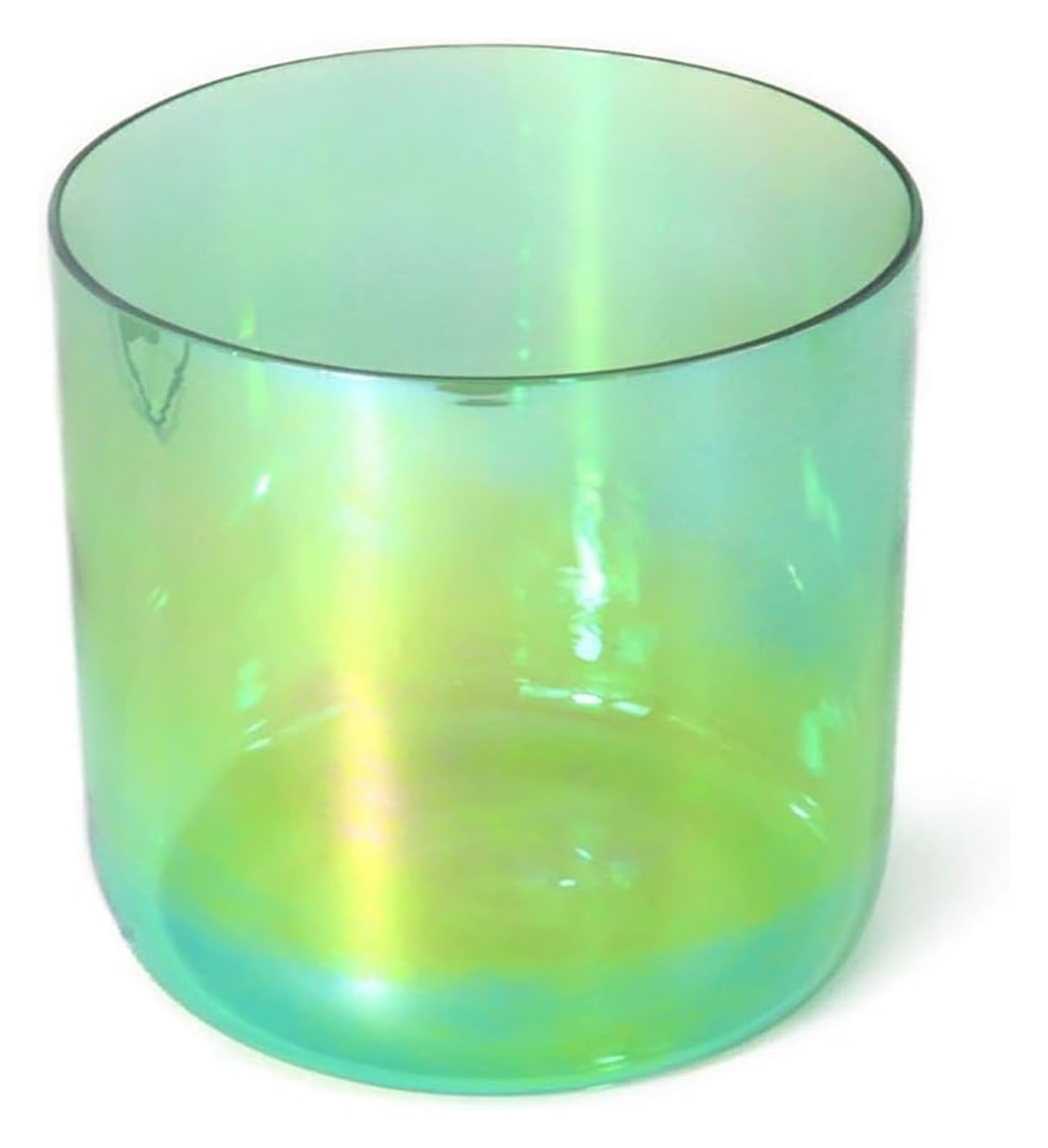 SBCGFY Crystal Singing Bowl, 440Hz 6 Inch, Gradient Green Quartz Chakra Bowl, With Free Acrylic Striker & O-ring, For Yoga Meditation, Sound Healing,A Note