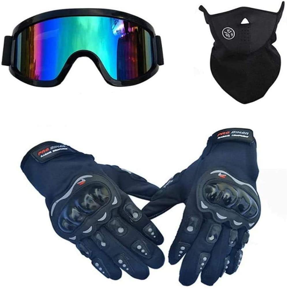 Juego de Casco de Motocross Completo con Gafas, Guantes, máscara, Casco de Motocross, Casco de Cross, Casco para niños y Adultos, protección de Seguridad