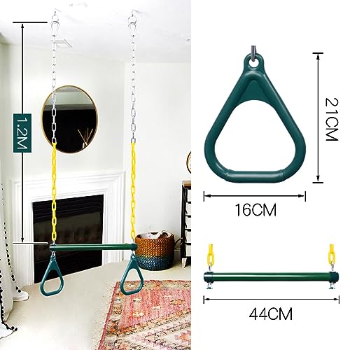 LadyRosian Gym Rings Trapeze Swing Bar 16