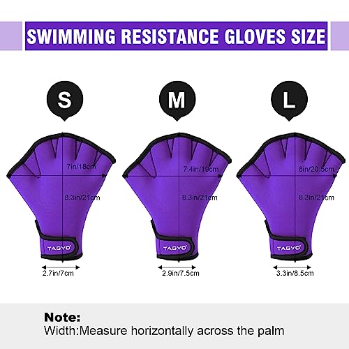 image for TAGVO Aquatic Gloves for Helping Upper Body Resistance, Webbed Swim Gl