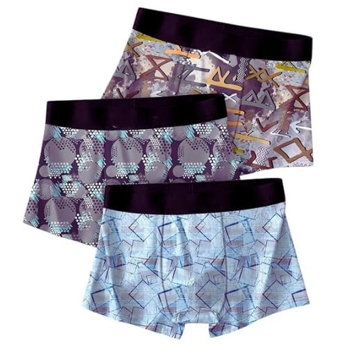 Generic MOKICHI Men's Boxer Brief Underwear 3-Pack Gray GREY GOLD BLUE - Image 2