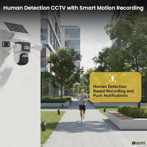 Image of WC22K Solar ECO 4G Solar Security Camera with 3 Lens, 360 Pan Tilt View, AI Human Detection, Color Night Vision, Dual Light Alarm, 12000mAh Battery, Two Way Audio, Waterproof Outdoor Surveillance