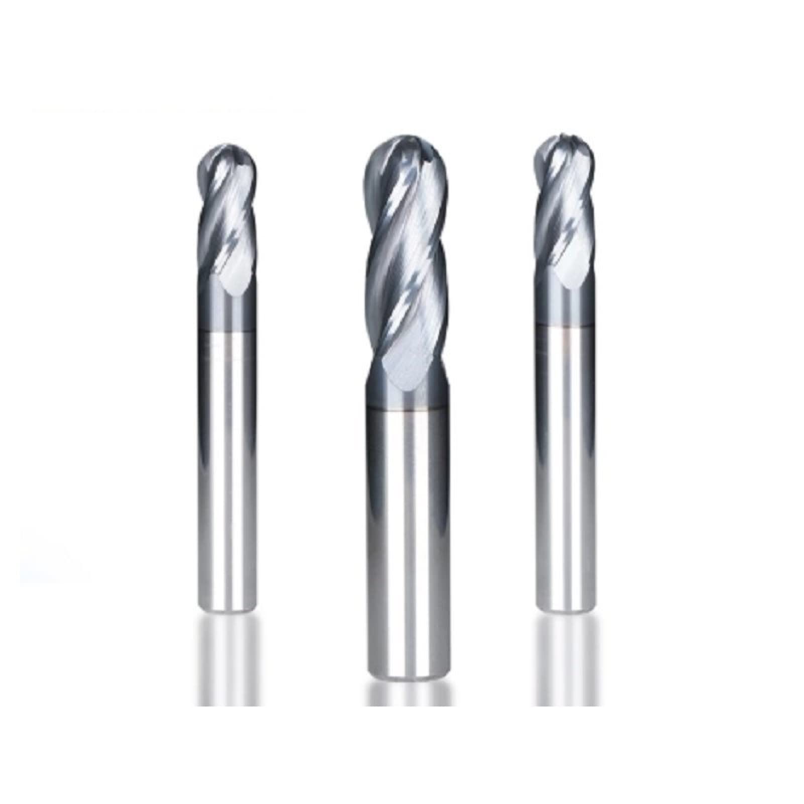 Broca De Fresado En Espiral De Carburo De Punta De Bola De 4 Flautas, Herramienta De Fresado CNC, Broca De Enrutador,R7x14x28x100x14D