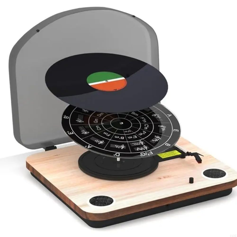 Tappetino per giradischi in acrilico, 30 x 30 x 3 cm, nero, riduzione del rumore e tracciamento migliorato, compatibile con la maggior parte dei giradischi standard