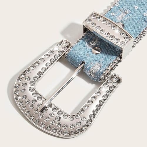 Womens Waist Belt Versatile Punk Belt Trousers Accessories Rhinestone Belts3