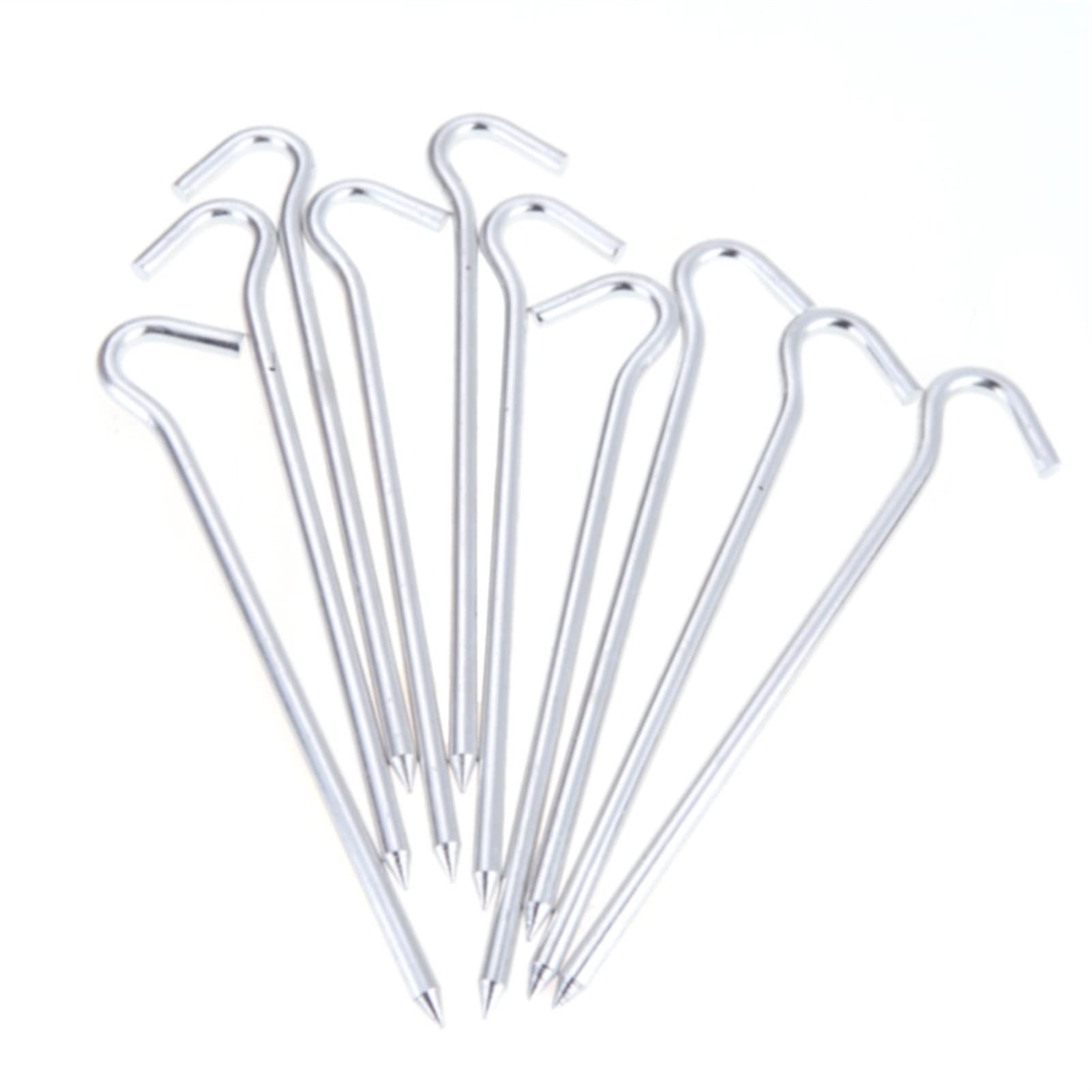 Piquets pour rideaux - Accessoires pour rideaux Couleur du ruban 10 pièces 18 cm Piquet pour tente en alliage d'aluminium Broche pour piquet Clou pour camping Randonnée Outil de voyage Clou f