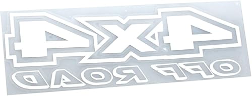 Miniatura 5 de 2 calcomanías todoterreno de 4 x 4, efecto de impresión cepillada, calcomanías de repuesto de vinilo negro para F150 GMC Sierra Chevy 1500 2500