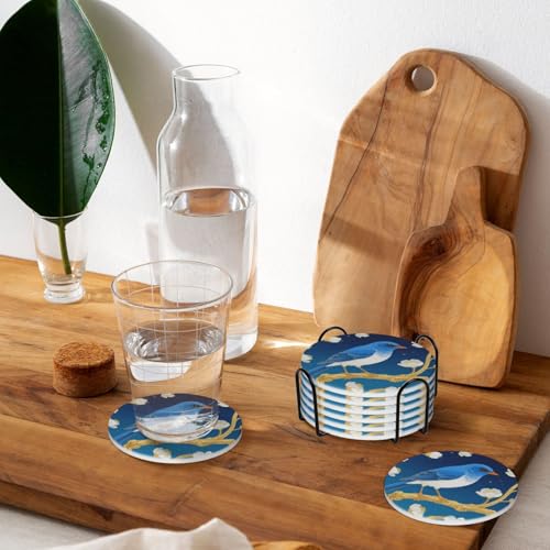 Dessous de verre oiseau bleu pour apéritif réussi et table protégée - 8
