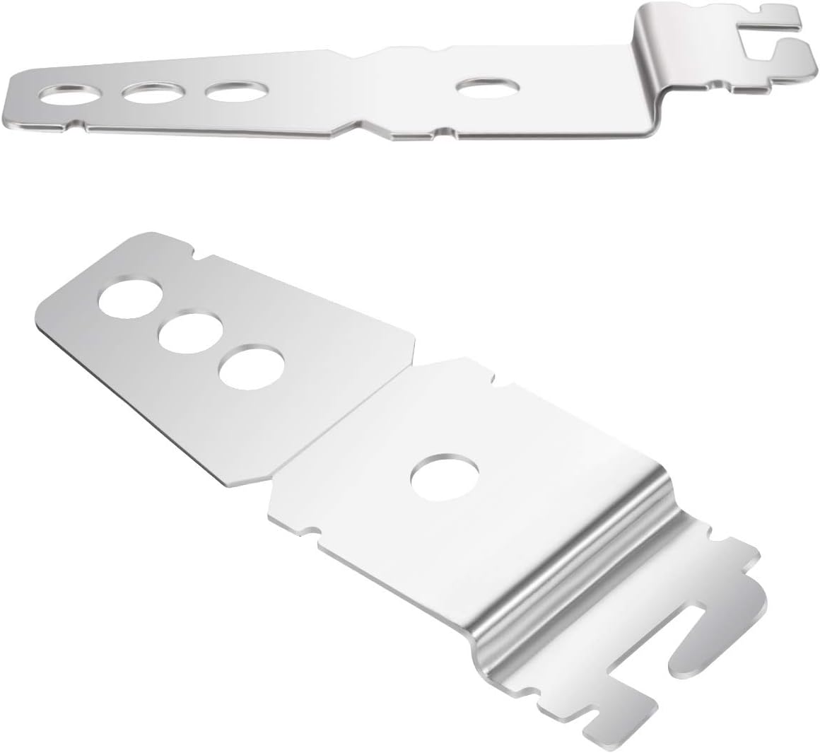 Hotop 2 Packs 8212560 Dishwasher Side Mounting Brackets and 4 Packs Black Installation Screws, 2 Packs 8269145 Dishwasher Upper Mounting Brackets and 2 Packs Sliver Installation Screws