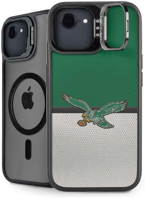 Skinit Kickstand Phone Case Compatible with iPhone 16e - Officially Licensed NFL Philadelphia Eagles Camo Design