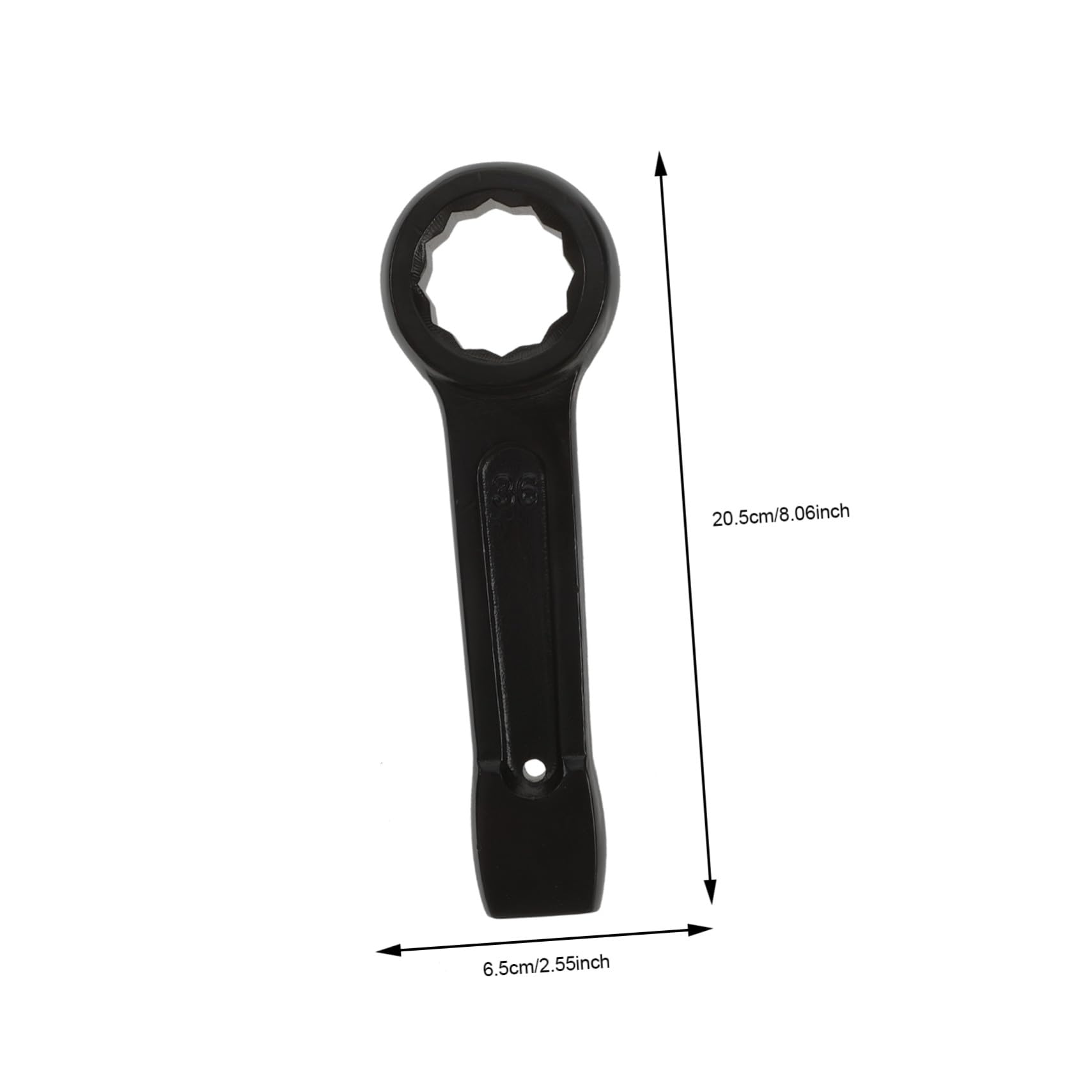 Clé à Cliquet à Œil 36mm en Acier Noir, Robuste pour Entretien Mécanique