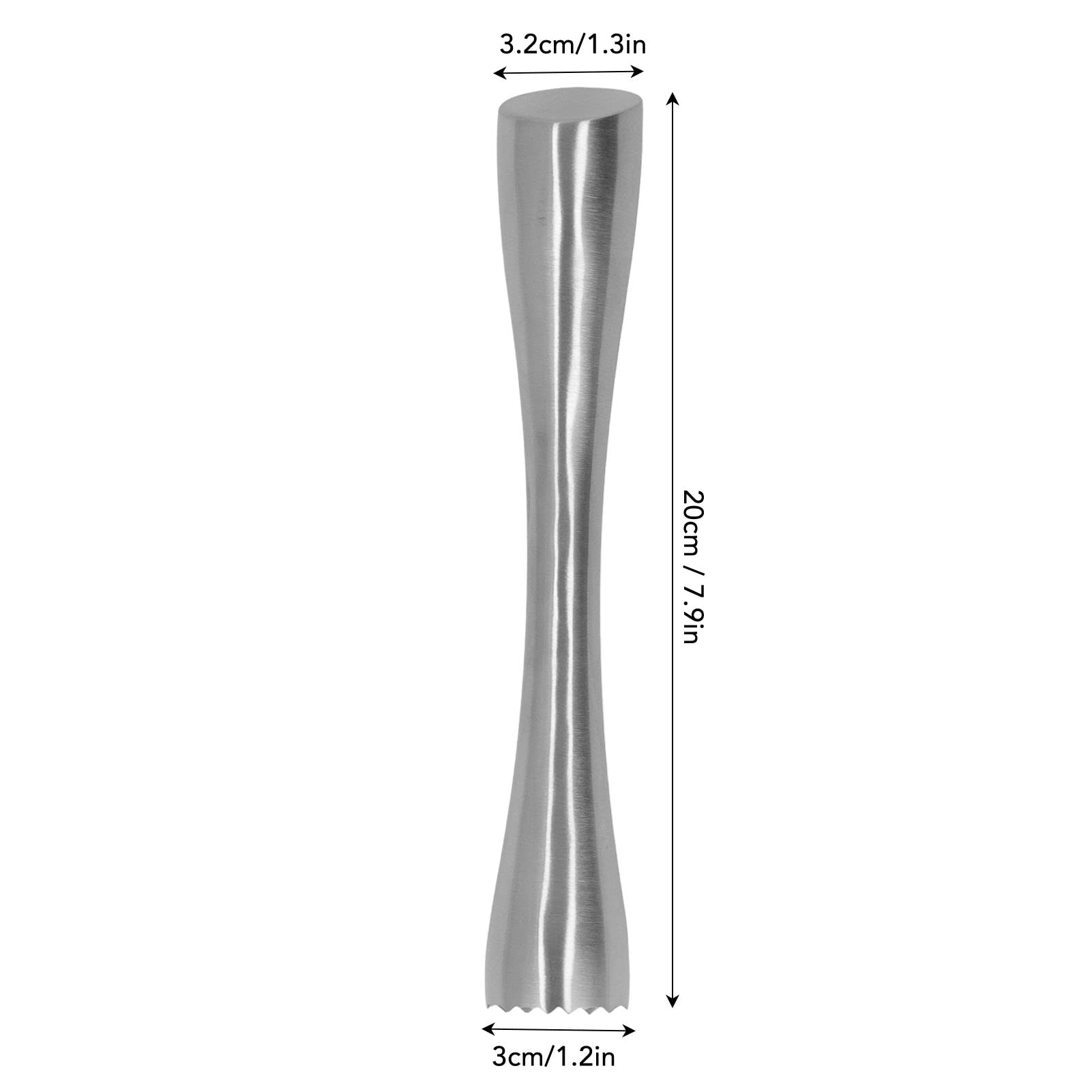 Cocktail Muddle Stick, Stainless Steel Cocktail Muddle Stick Mixer, Bar Accessories Tool for Mojito Juice Drink (Short Handle)