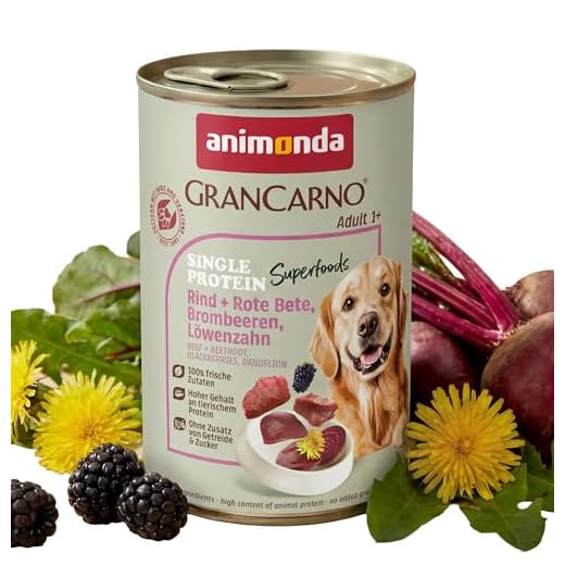 Rinti Hundefutter Sensible Rind & Reis 185 g, 12er Pack (12 x 185 g) 2 animonda Gran Carno adult Superfoods Hundefutter, Nassfutter für ausgewachsene Hunde, Rind + Rote Bete, Brombeeren, Löwenzahn, 6 x 400 g, 6er Pack (6 x 0.4 kilograms)