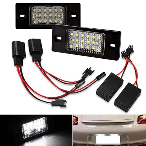 TitanAuto Ampoules LED pour Plaque d'immatriculation sans Erreur Can (6500K) - Compatibles for Porsche Cayenne 955/957 02-10, VW Golf 5, Touareg MK1, Tiguan...